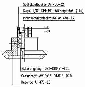 Kegelrad kompl. Ar 470-31